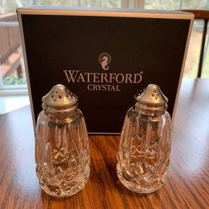 Waterford salt and pepper shakers